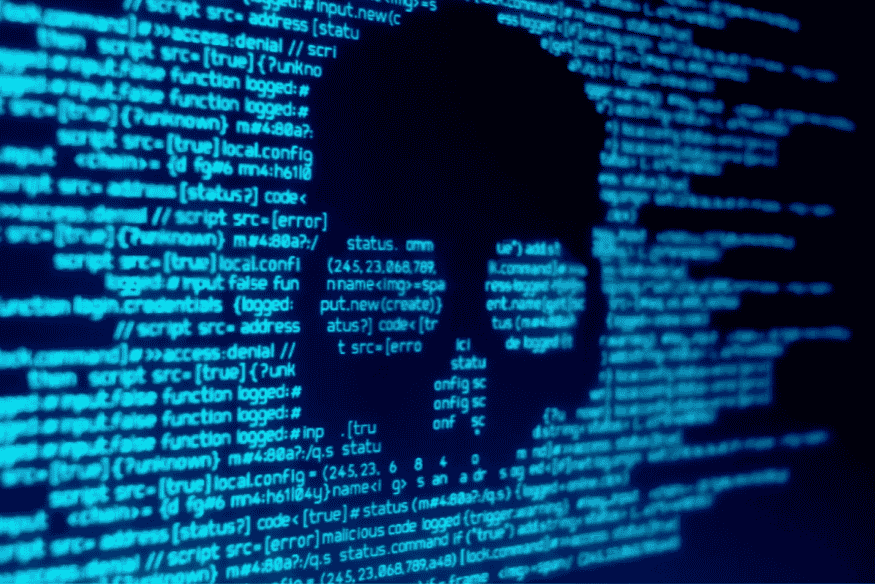 Código informático representando malware usado en fraudes con tarjetas